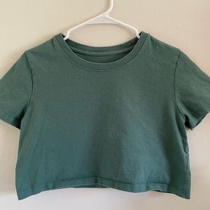 Green crop top